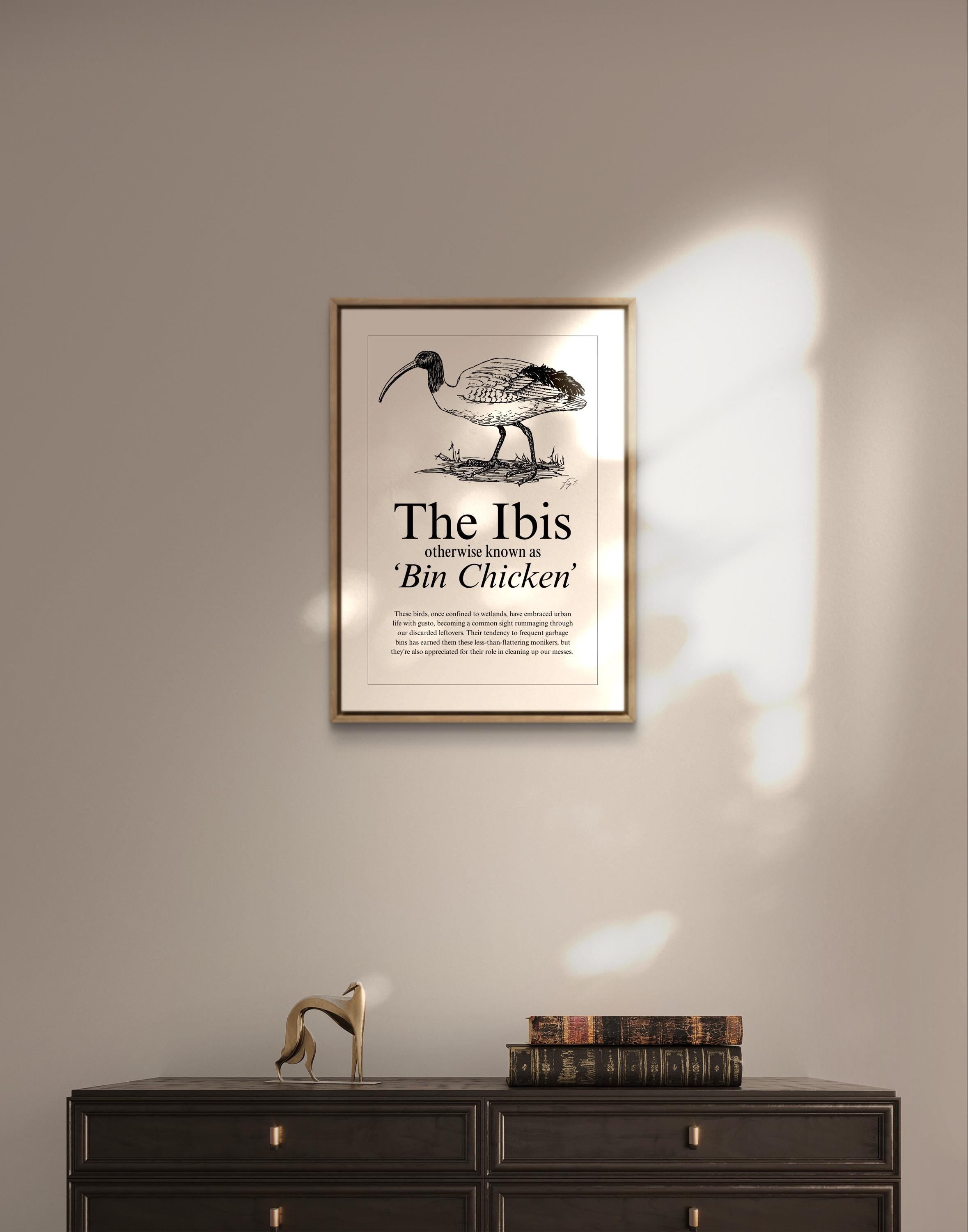 Vintage Style Ibis Art Print